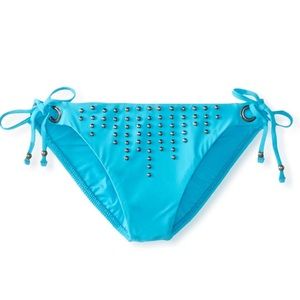 Nanette Lepore‎ Zahia Vamp Tie Swim Bottom Studs M